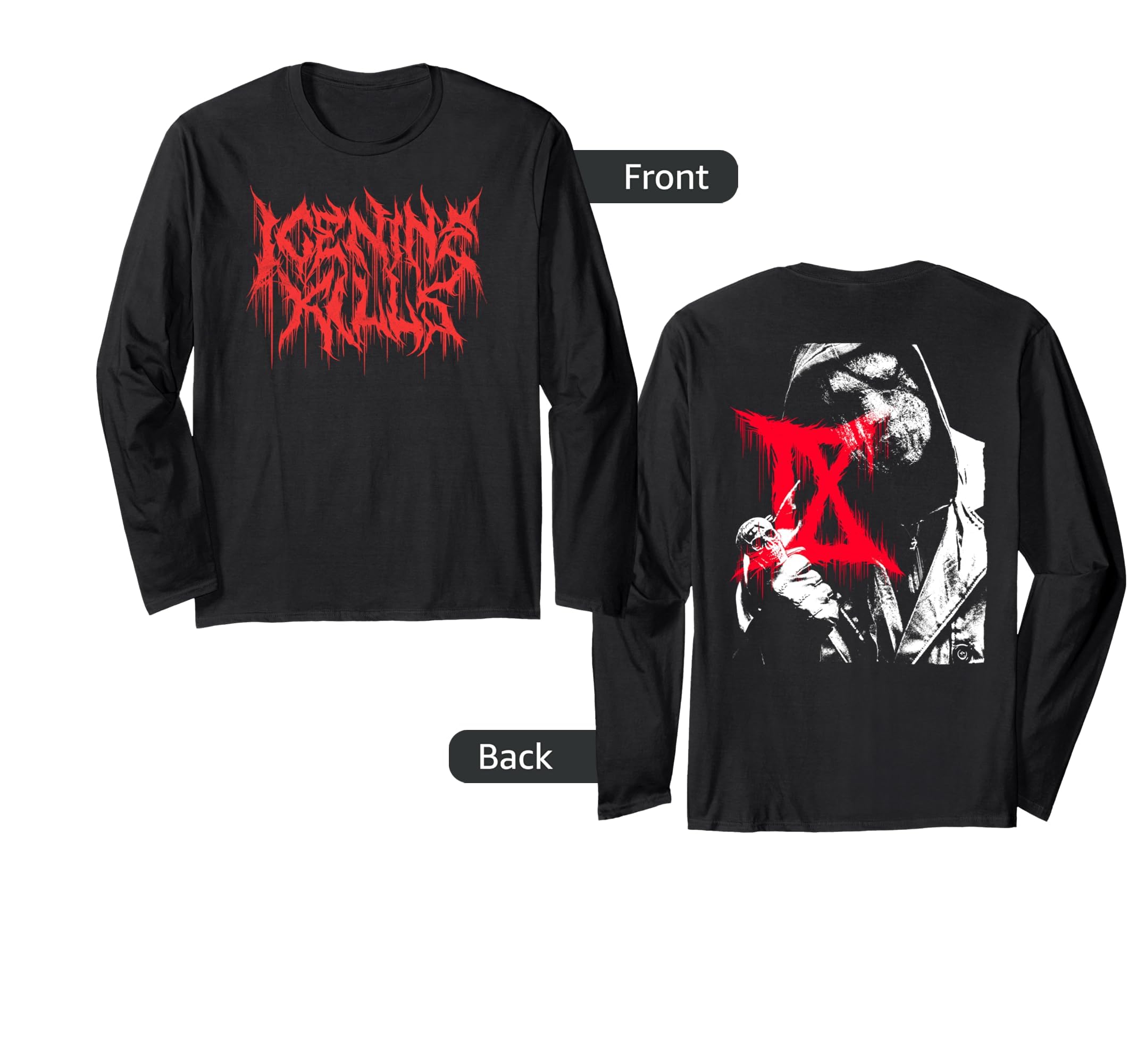 Ice Nine Kills – Red Logo Front Back Long Sleeve T-Shirt