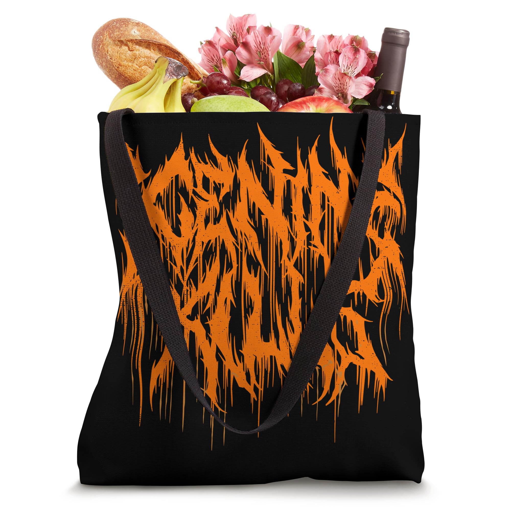 Ice Nine Kills – Metal Logo Orange Tote Bag 4 Ice Nine Kills – Metal Logo Orange Tote Bag